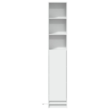 vidaXL Μπουφές με Φώτα LED Λευκός 36x32,5x200cm Επεξεργασμένο Ξύλο 1 τεμ.