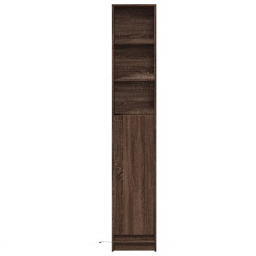 vidaXL Ντουλάπι με Φώτα LED Καφέ Δρυς 36x32,5x200cm Επεξ. Ξύλο 1 τεμ.