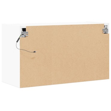 vidaXL Έπιπλο Τοίχου Τηλεόρασης με LED Λευκό 80x31x45cm