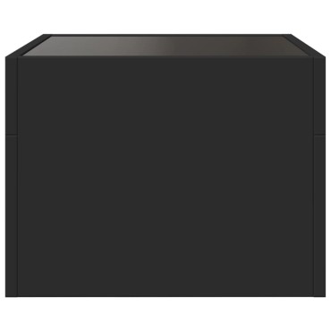 vidaXL Τραπεζάκι Σαλονιού Άπειρο Φως LED Μαύρο 40x40x30cm 1 τεμ.