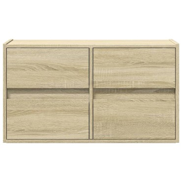 vidaXL Έπιπλο Τοίχου Τηλεόρασης με LED Sonoma Δρυς 80x31x45cm