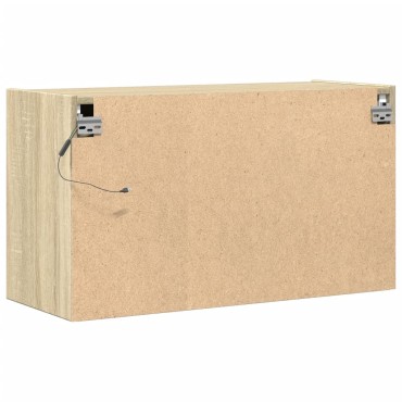 vidaXL Έπιπλο Τοίχου Τηλεόρασης με LED Sonoma Δρυς 80x31x45cm