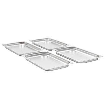 vidaXL Λεκάνες Gastronorm 4 τεμ. GN 1/1 40 χιλ. από Ανοξείδωτο Ατσάλι