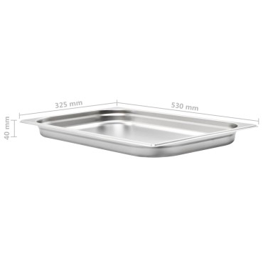 vidaXL Λεκάνες Gastronorm 4 τεμ. GN 1/1 40 χιλ. από Ανοξείδωτο Ατσάλι