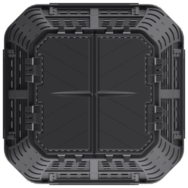 vidaXL Κάδος Κομποστοποίησης Μαύρος 93,3 x 93,3 x 80 εκ. 480 Λίτρων