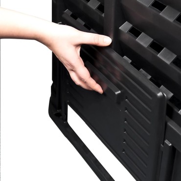 vidaXL Κάδος Κομποστοποίησης Μαύρος 93,3 x 93,3 x 80 εκ. 480 Λίτρων