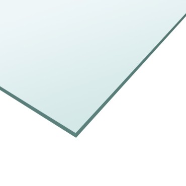 vidaXL Επιφάνεια Τραπεζιού Διαφανής 50x50cm από Ψημένο Γυαλί 1 τεμ.
