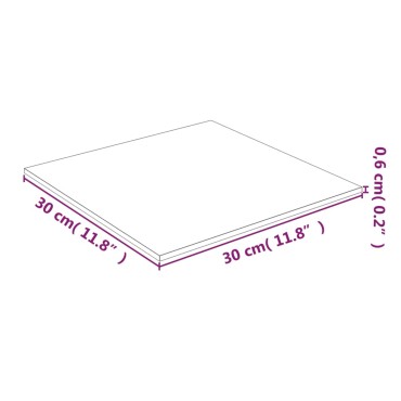 vidaXL Επιφάνεια Τραπεζιού Διαφανής 30x30cm από Ψημένο Γυαλί 1 τεμ.