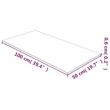 vidaXL Επιφάνεια Τραπεζιού Διαφανής 50x100cm από Ψημένο Γυαλί 1 τεμ.