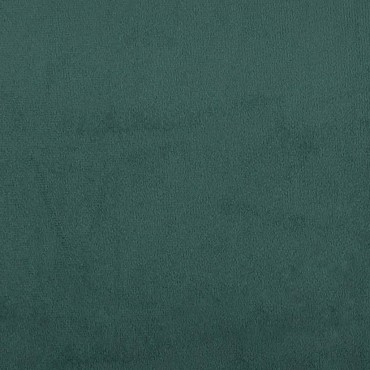 vidaXL Κρεβάτι Boxspring με Στρώμα Σκούρο Πράσινο 90x200 εκ. Βελούδινο