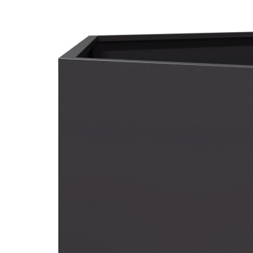 vidaXL Ζαρντινιέρα Κήπου Εξάγωνη Μαύρη 138x120x45 εκ. Ατσάλι