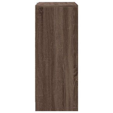 vidaXL Ντουλάπι με Φώτα LED Καφέ Δρυς 77x34x85cm Επεξεργασμένο Ξύλο 1 τεμ.