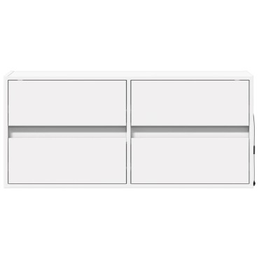 vidaXL Έπιπλο Τοίχου Τηλεόρασης με LED Λευκό 100x31x45cm