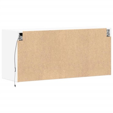 vidaXL Έπιπλο Τοίχου Τηλεόρασης με LED Λευκό 100x31x45cm