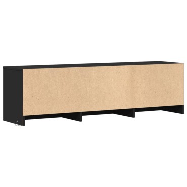 vidaXL Έπιπλο Τηλεόρασης με LED Μαύρο 140x34x40cm από Επεξ. Ξύλο