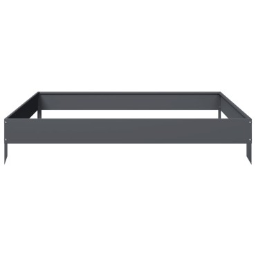 vidaXL Ζαρντινιέρα Υπερυψωμένη Ανθρακί 100x100x18,5 εκ. Ατσάλι