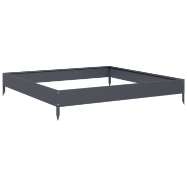 vidaXL Ζαρντινιέρα Υπερυψωμένη Ανθρακί 100x100x18,5 εκ. Ατσάλι