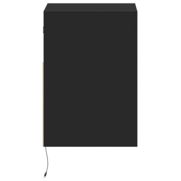 vidaXL Έπιπλο Τοίχου Τηλεόρασης με LED Μαύρο 41x31x45cm