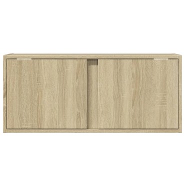 vidaXL Έπιπλο Τοίχου Τηλεόρασης με LED Sonoma Δρυς 80x31x35cm
