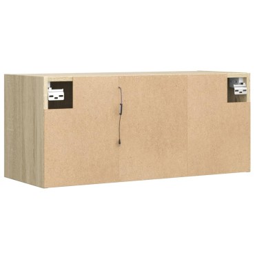 vidaXL Έπιπλο Τοίχου Τηλεόρασης με LED Sonoma Δρυς 80x31x35cm