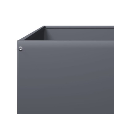 vidaXL Ζαρντινιέρα Υπερυψωμένη Ανθρακί 100x100x25 εκ. Ατσάλι