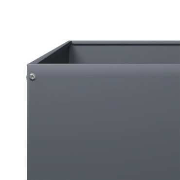 vidaXL Ζαρντινιέρα Υπερυψωμένη Ανθρακί 100x100x26 εκ. Ατσάλι