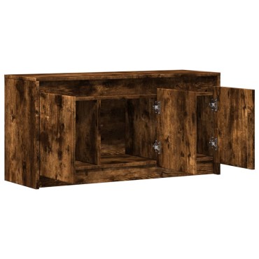 vidaXL Έπιπλο Τηλεόρασης με LED Καπνιστή Δρυς 100x34x50cm Επεξ. Ξύλο