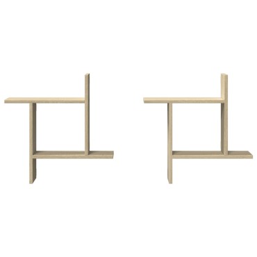 vidaXL Ραφιέρες Τοίχου 2 τεμ. Sonoma Δρυς 50x12x50cm από Επεξ. Ξύλο