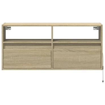 vidaXL Έπιπλο Τοίχου Τηλεόρασης με LED Sonoma Δρυς 100x31x45cm
