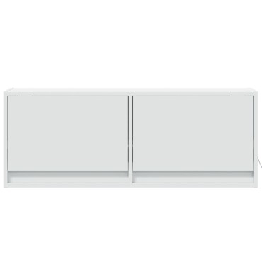 vidaXL Έπιπλο Τοίχου Τηλεόρασης με LED Λευκό 100x31x38cm