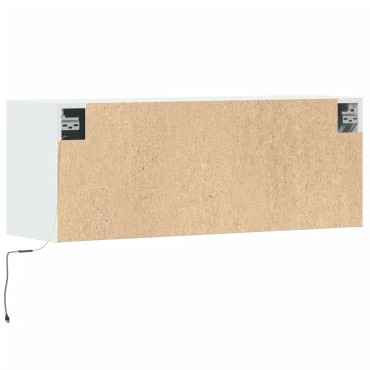 vidaXL Έπιπλο Τοίχου Τηλεόρασης με LED Λευκό 100x31x38cm