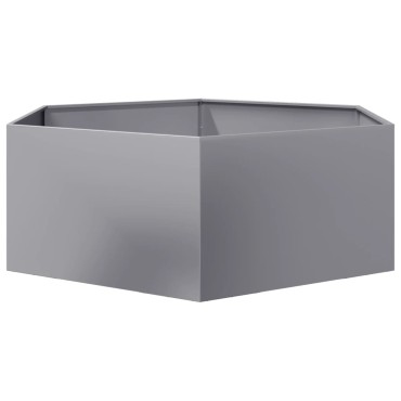vidaXL Ζαρντινιέρα Κήπου Εξάγωνη 138x120x45 εκ. Γαλβανισμένο Χάλυβα