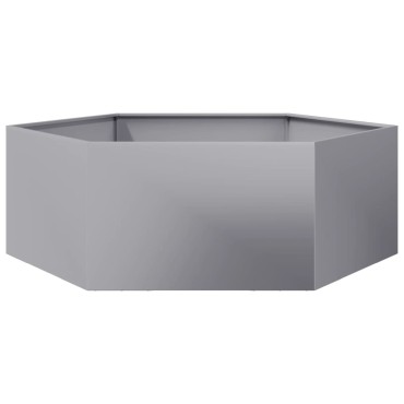 vidaXL Ζαρντινιέρα Κήπου Εξάγωνη 138x120x45 εκ. Γαλβανισμένο Χάλυβα