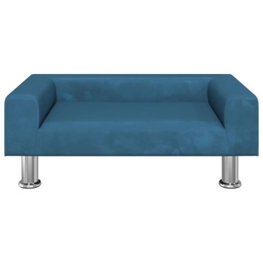 vidaXL Καναπές Παιδικός Μπλε 70x45x26,5cm από Βελούδο 1 τεμ.