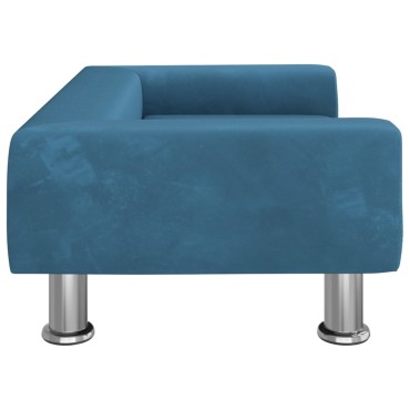 vidaXL Καναπές Παιδικός Μπλε 70x45x26,5cm από Βελούδο 1 τεμ.