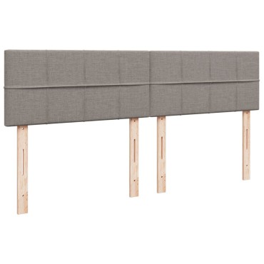 vidaXL Κρεβάτι Boxspring με Στρώμα Taupe 180x200 εκ. Υφασμάτινο
