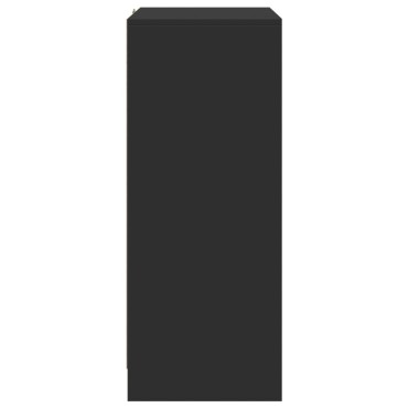 vidaXL Ντουλάπι με Φώτα LED Μαύρη 77x34x85cm Επεξεργασμένο Ξύλο 1 τεμ.