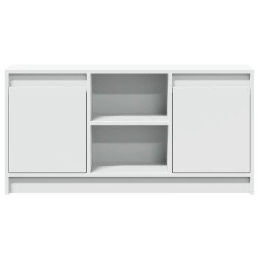 vidaXL Έπιπλο Τηλεόρασης με LED Λευκό 100x34x50cm από Επεξ. Ξύλο
