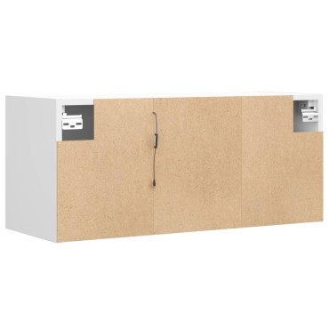 vidaXL Έπιπλο Τοίχου Τηλεόρασης με LED Λευκό 80x31x35cm