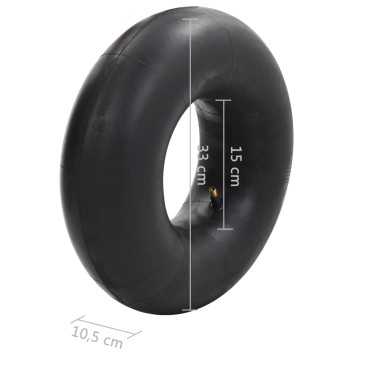 vidaXL Λάστιχα για Καρότσι 2 τεμ. 15x6.00-6 Καουτσούκ