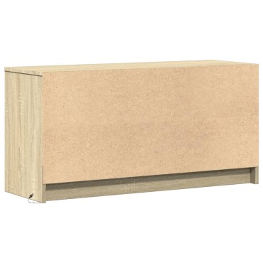 vidaXL Έπιπλο Τηλεόρασης με LED Sonoma Δρυς 100x34x50cm Επεξ. Ξύλο
