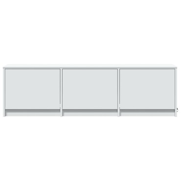 vidaXL Έπιπλο Τηλεόρασης με LED Λευκό 140x34x40cm από Επεξ. Ξύλο