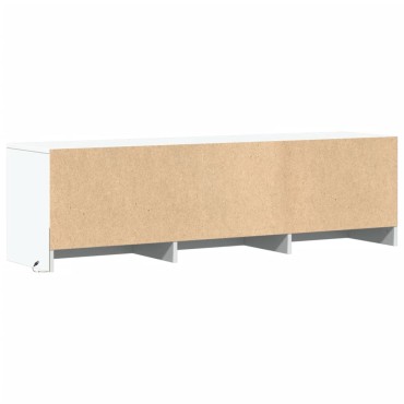vidaXL Έπιπλο Τηλεόρασης με LED Λευκό 140x34x40cm από Επεξ. Ξύλο