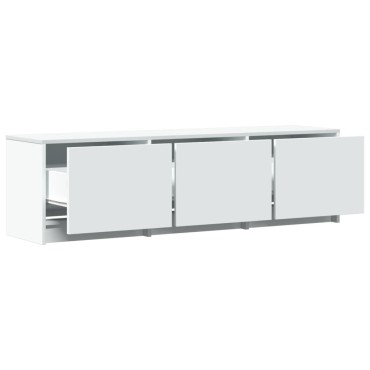 vidaXL Έπιπλο Τηλεόρασης με LED Λευκό 140x34x40cm από Επεξ. Ξύλο