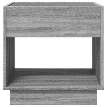 vidaXL Τραπεζάκι Σαλονιού Άπειρο Φως LED Γκρι Sonoma 50x50x50cm 1 τεμ.