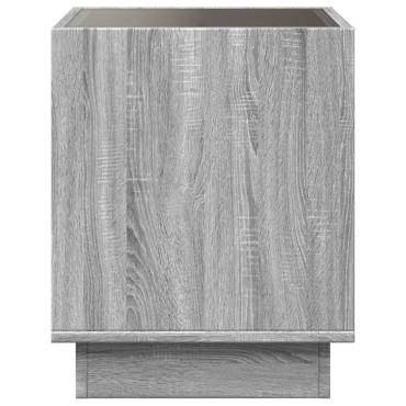 vidaXL Τραπεζάκι Σαλονιού Άπειρο Φως LED Γκρι Sonoma 50x50x50cm 1 τεμ.