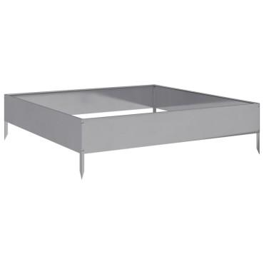 vidaXL Ζαρντινιέρα Υπερυψωμένη 100x100x26 εκ. Γαλβανισμένο Χάλυβα