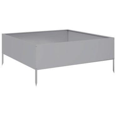 vidaXL Ζαρντινιέρα Υπερυψωμένη 100x100x25 εκ. Γαλβανισμένο Χάλυβα
