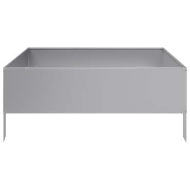 vidaXL Ζαρντινιέρα Υπερυψωμένη 100x100x25 εκ. Γαλβανισμένο Χάλυβα