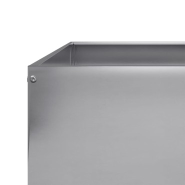 vidaXL Ζαρντινιέρα Υπερυψωμένη 100x100x25 εκ. Γαλβανισμένο Χάλυβα